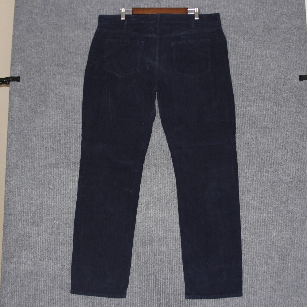 Vintage Tommy Hilfiger Pants Mens 38 Navy Blue Corduroy Custom Fit - Picture 3 of 6